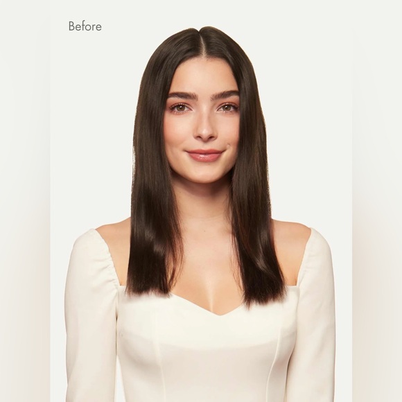 Luxy 20" Seamless Dark Brown Clip-Ins (180g) Extensions - Picture 3 of 5